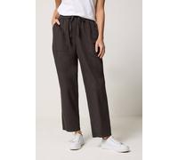 M&Co Women's Twill Carpenter Tapered Trouser in Chocolate | Size: 20
