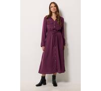 M&Co Women's Utility Maxi Shirt Dress in Purple | Size: 12