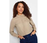 M&Co Women's Utility Shirt in Brown | Size: 14 M&Co Brown 14
