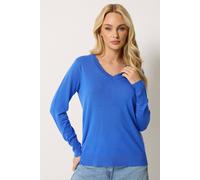 M&Co Women's V-Neck Jumper in Cobalt | Size: 18/20