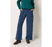 M&Co Women's Wide Leg Carpenter Jeggings in Dark Indigo | Size: 14L M&Co Dark Indigo 14L
