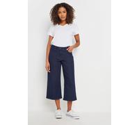 M&Co Women's Wide Leg Cropped Jeans in Indigo | Size: 12 M&Co Indigo 12
