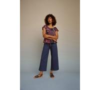 M&Co Women's Wide Leg Cropped Jeans in Indigo | Size: 18 M&Co Indigo 18