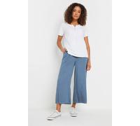 M&Co Womens Acid Wash Wide Leg Culottes - Women's Blue