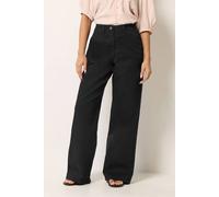 M&Co Women's Wide Leg Jeans in Black | Size: 16S