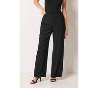 M&Co Women's Wide Leg Stud Trousers in Black | Size: 20L