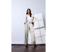 M&Co Women's Wide Leg Tailored Trousers in Grey | Size: 14 M&Co Grey 14