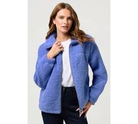 M&Co Women's Zip Through Fleece Jacket in Blue | Size: 10 M&Co Blue 10