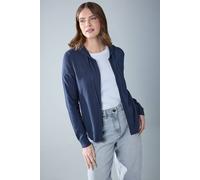 M&Co Women's Zip Up Knit Hoodie in Dark Navy | Size: 10-12 M&Co Dark Navy 10-12