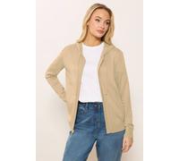 M&Co Women's Zip Up Knit Hoodie in Natural | Size: 10-12 M&Co Natural 10-12