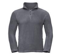 (M, Convoy Grey) Russell Mens Quarter Zip Fleece Top