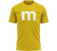M Costume Mens T Shirt Halloween Party Sweets Chocolate Funny Parody Matching Costumes for Him, 3XL, Yellow