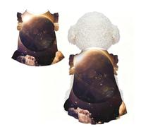 M Cute Pet Breathable lace Cosmic Shining Planet Print T-shirt
