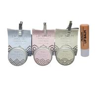 M@D Beauty, Vanilla Bean, Coconut, Soft Rose Lip Balm(3x 12g),With Peach Lip Balm 4 PCS Set