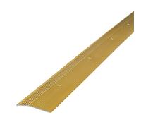 M-D Building Products 79244 M-D Extra Wide Fluted Carpet Trim, 2 in W X 36 in L X 0.3 in H, Satin Brass, Tile