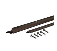 M-D Building Products 81927 Bronze Aluminum Commercial Screw Seal M-D Ultra L-Shape Door Bottom with Vinyl Insert, Dry Cap, 36 in L X 1-3/4 in W