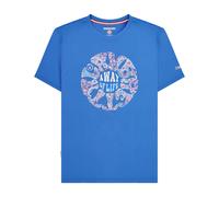(M, Dark Blue) Lambretta Mens SS24 Paisley Roundel T-Shirt