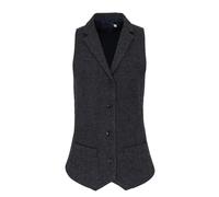 Premier Women's Herringbone Waistcoat in Dark Grey | Size: Medium Premier Dark Grey M