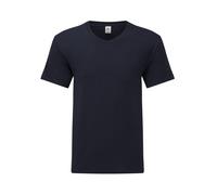 Fruit of the Loom Mens Iconic 150 V Neck T-Shirt (Dark Navy) Cotton - Size Medium