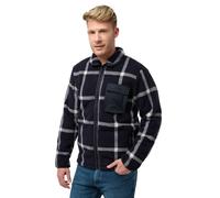 (M, Dark Navy) Jack Wolfskin Mens Felslicht Check Cosy Lined Sherpa Fleece Jacket