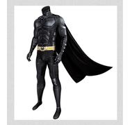 (M) Dark The Knight Batman Bruce Wayne Bodysuit With Cape Cosplay Outfit Halloween