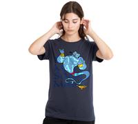 (M, Deep Navy) Aladdin Womens/Ladies Let's Make Some Magic Genie T-Shirt