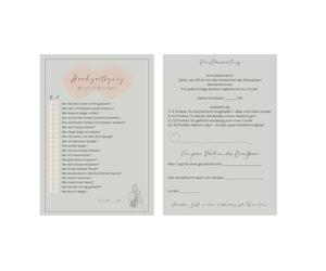 M Diagne Wedding Quiz for Guests - Funny Wedding Game with Score Evaluation & Free Text - Bride & Groom Quiz - Wedding Decoration & Entertainment for Wedding, Celebration & Evening Program (50)