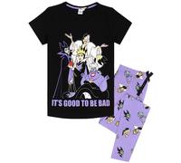 Short Sleeve Long Leg Pyjama Set Disney Black M