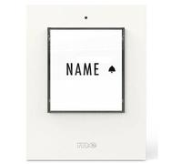 m-e Bell Button Backlit Incl. Nameplate White for 1-Family House