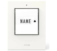 m-e Bell Push KTF-1 W for 1 Family House | Name Plate with Automatic Lighting | High-Quality Plastic Housing in White | Front Doorbell Bell Plate Surface-Mounted