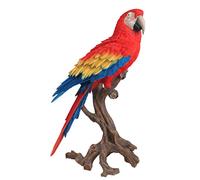 M.E.G. Cards & Gifts Vivid Arts Real Life Large Perched Red Macaw Home or Garden Decoration (XRL-MCW5-A)