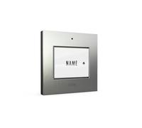 m-e KTE-1 Stainless Steel Bell Push Button 1-Family Name Plate with Automatic Lighting