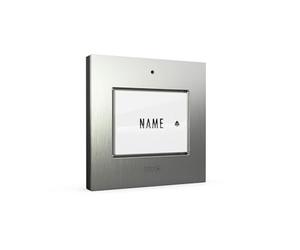 m-e KTE-1 Stainless Steel Bell Push Button 1-Family Name Plate with Automatic Lighting
