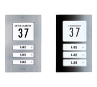 m-e modern-electronics Bell Panel Stainless Steel with LED Backlight 41067