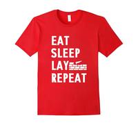 (M) Eat Sleep Lay Repeat Funny Humorous T-shirt Gifts Bricklayer-Father's Day