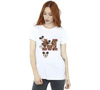 M Faces Cotton T-Shirt Mickey Mouse White M