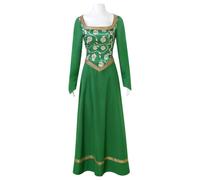 (M) Fiona Shrek Princess Cosplay Costume Lady Green Dress Halloween Outfit Carnival