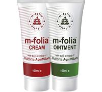 M-FOLIA Psoriasis Cream & Ointment Combination Pack (Day & Night) No Parabens No Coal Tar. Pure Mahonia Extract