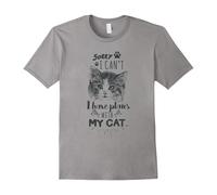 (M) For Cat Lovers Sorry I can't..I Have Plans With My Cat' Tee-Father's Day