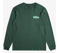 (M, Forest) Quiksilver Mens Three Tree Long Sleeve T-Shirt Top Cotton Tee Crew Neck Graphic