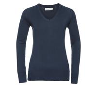 Russell Collection Ladies/Womens V-Neck Knitted Pullover Swe BC1011
