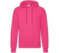 (M, Fuchsia) Fruit Of The Loom Adults Unisex Classic Hooded Sweatshirt