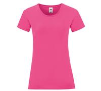 (M, Fuchsia) Fruit of the Loom Womens/Ladies Iconic T-Shirt
