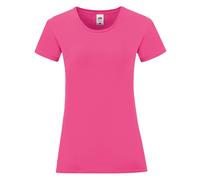 (M, Fuchsia Pink) Fruit Of The Loom Womens/Ladies Iconic T-Shirt