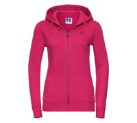 (M, Fuchsia) Russell Womens/Ladies Authentic Full Zip Hoodie
