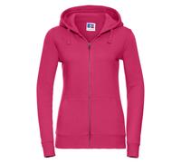 (M, Fuchsia) Russell Womens/Ladies Authentic Full Zip Hoodie