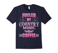 (M) Fueled By Country Music & Coffee - Coffee Lovers TShirt-Father's Day