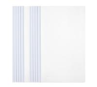 M&G 10 Pcs Report Covers with Sliding Bar, 5mm Clear Folders Large Sheets Capacity A4 Size File Document Organizer Binder for Classroom Office, White