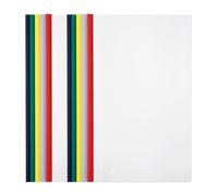 M&G 10 Pcs Report Covers with Sliding Bar, 5mm Clear Folders Large Sheets Capacity A4 Size File Document Organizer Binder for Classroom Office, Mix Colors