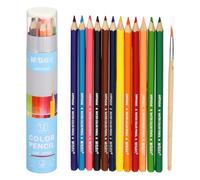 M&G 12 Colors Colored Pencils Set, 12pcs Drawing Color Pencil Water Soluble Art Supplies for Beginner Adult Coloring Book Gifts with Blue Pencil Holder